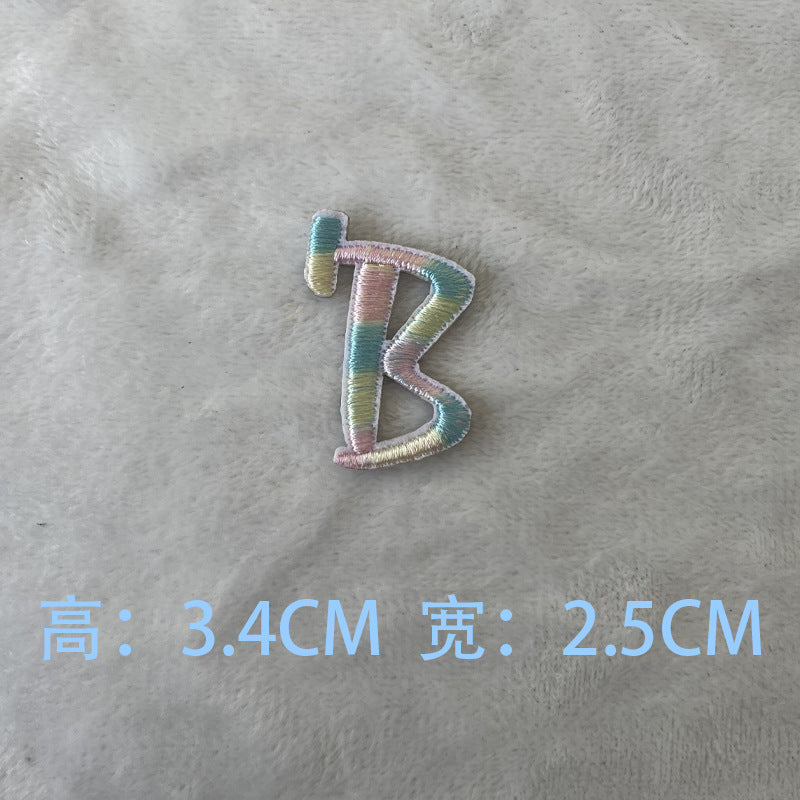 Wholesale Colorful 26 English letters embroidered patch